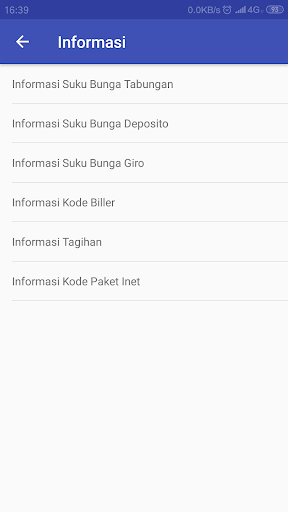 SMS Banking Bank Papua Screen 3