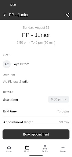 Vie Fitness Studio Screen 3