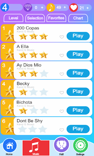 KAROL G - gatubela Piano Game Screen 2