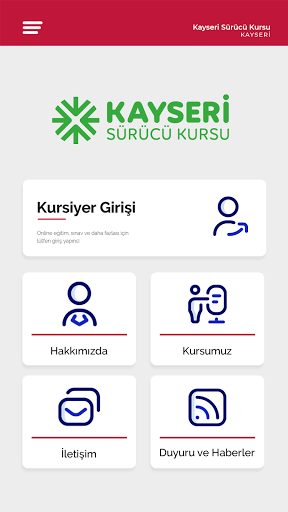 Android application Kayseri Sürücü Kursu screenshort