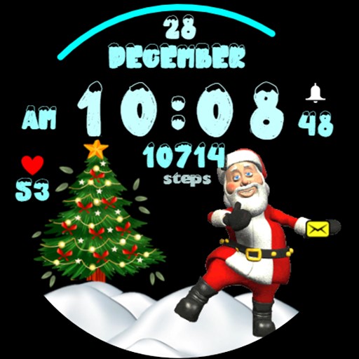 Dancing Animated Santa Clause Logo