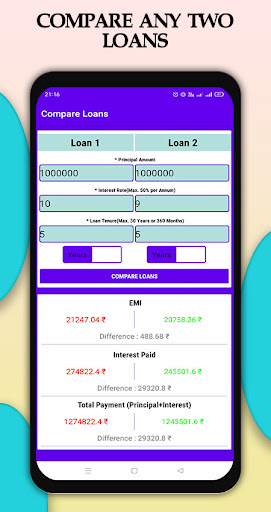 EMI Calculator - Financial App Screenshot 3 - AppWisp.com