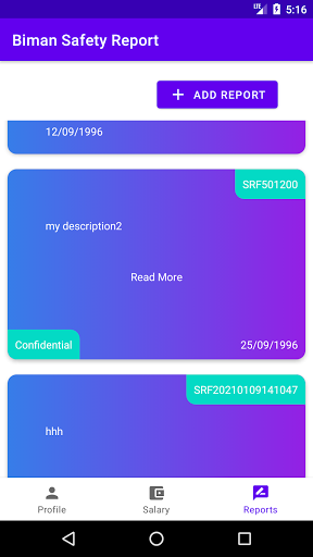 Biman SRF  Safety Report Form