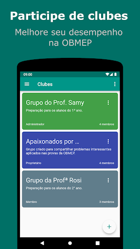 Android application Clube de Matemática screenshort