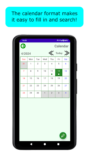 Android application Diary screenshort
