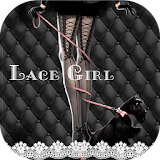 Sexy Lace girl keyboard Theme icon