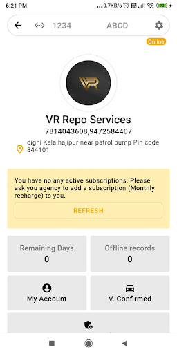 VR Repo Services Screen 3