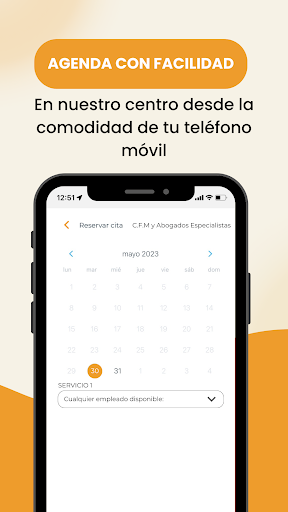 Android application C.F.M y Abogados Especialistas screenshort