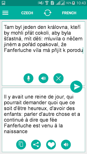 Czech French Translator Screen 2