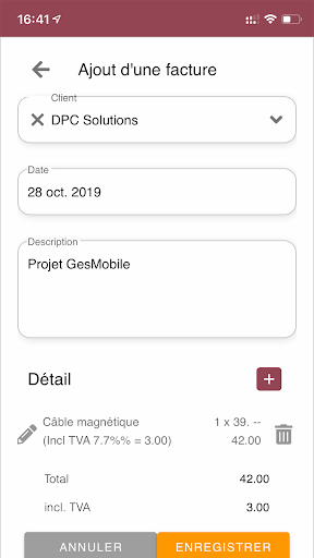 Android application GesMobile screenshort