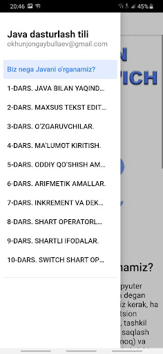 Java dasturlash tili Screen 3