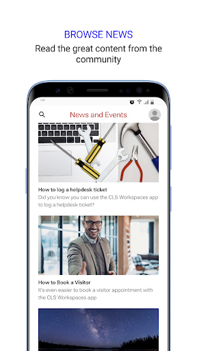 Android application CLS Workspaces screenshort