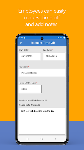 Screenshot of PayClock