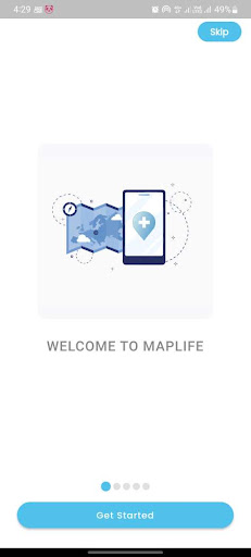 Android application MapLife Saving Lives screenshort