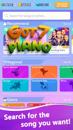 GOT7 songs  Piano Tiles - Screenshot 1
