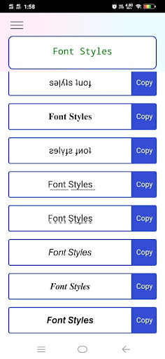 Font Styles Screen 3