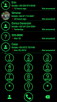 Dialer Circle Green Theme for Drupe or ExDialer