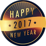 Happy New Year Card 2017 icon