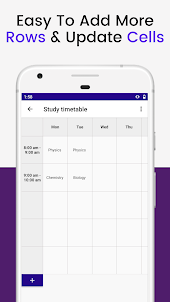 EasyTable: Timetable Notes App
