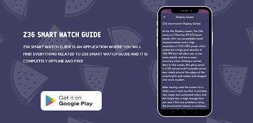 Z36 Smart Watch Guide Screen 3