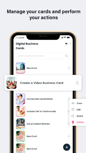 QRCards: Digital Business Card Screen 2