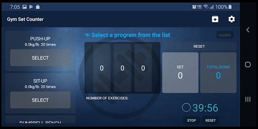 Gym Sets Counter Screen 2