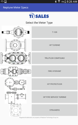 Neptune Meter Specs