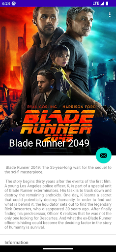 Android application Movie "Blade Runner 2049" screenshort