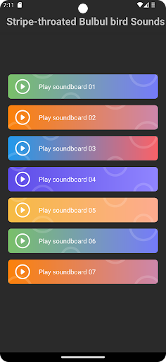 Android application Stripe-throated Bulbul Sounds screenshort