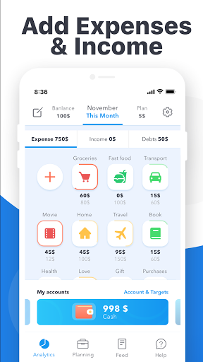 Android application Expense tracker, Money manager screenshort