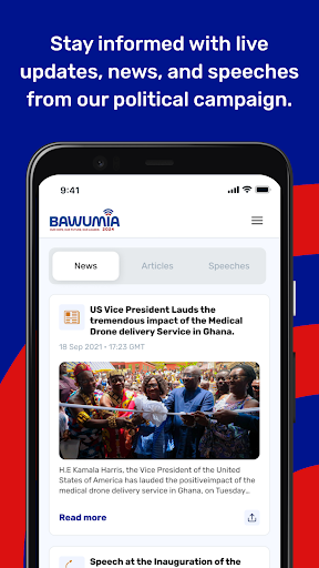 Android application Bawumia Connect screenshort