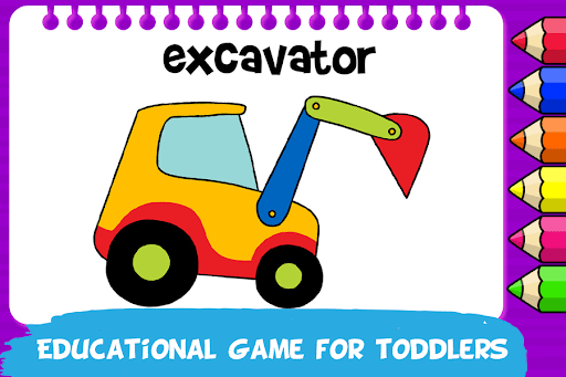Android application Construction Vehicles Coloring screenshort