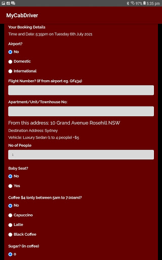 MyCabDriver Screen 3