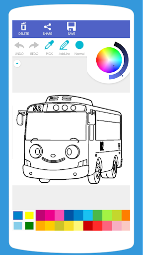 Cute Bus Coloring Book