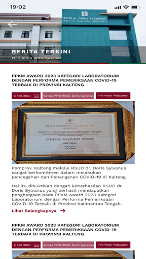 Android application Pengaduan RSUD Doris Sylvanus screenshort