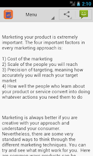 Advertising & Marketing Plan T Screenshot