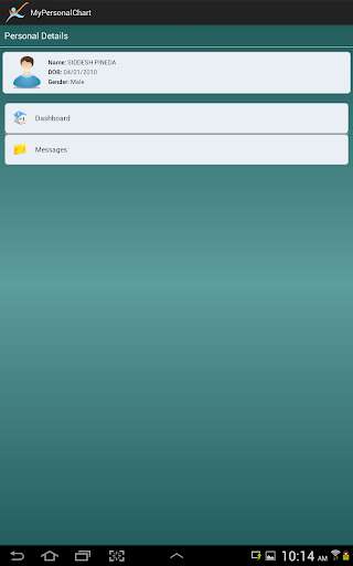 myPersonalChart Screen 2