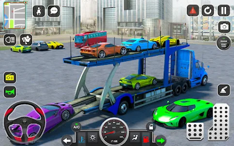 Trailer Truck Car Transport 3D