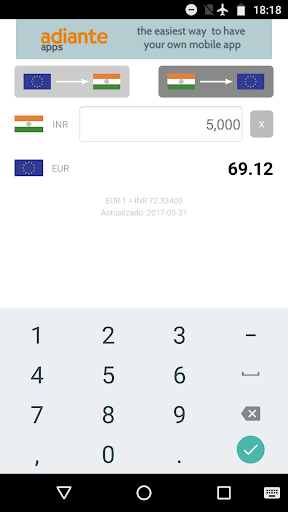 Euro to Indian Rupee Screen 2