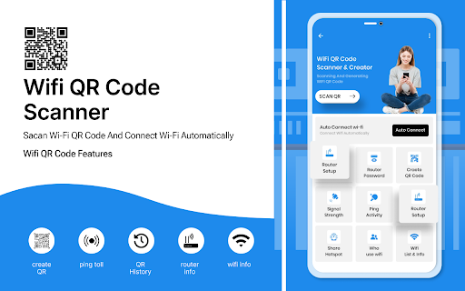 Android application Wifi QR Code Connect & Scanner screenshort