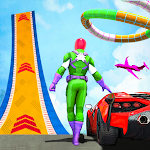 Cover Image of डाउनलोड Superhero Car Stunts Games: Mega Ramp 2022 0.1 APK