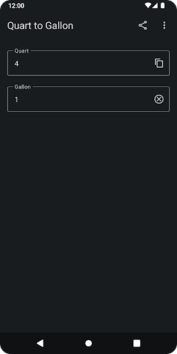 Quart to Gallon  qt to gal