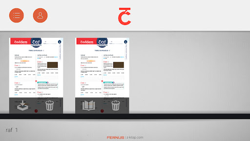 Android application Caddem Mobil Kütüphane screenshort