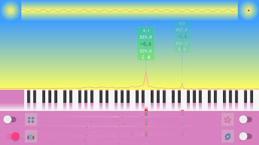 Android application spectrum analyzer guitar tuner screenshort