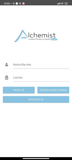 Android application Alchemist fitness screenshort