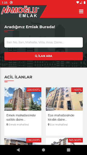 Namoğlu Emlak Screenshot 1 - AppWisp.com