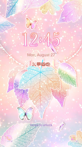 Pastel Autumn Leaves-Wallpaper Screen 2