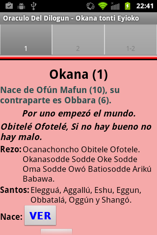 Oracle of Dilogun Screen 3