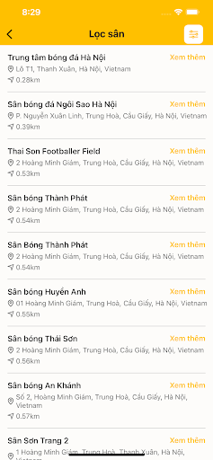 Datsan247 - Tìm sân Screen 2