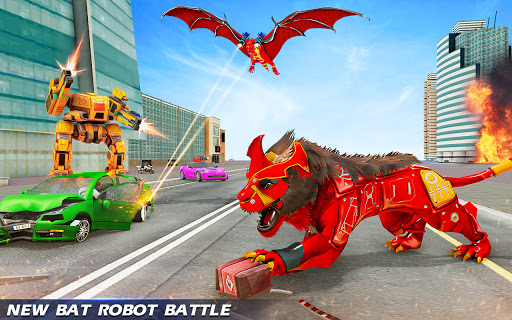 Lion Robot Car Game 2021 u2013 Flying Bat Robot Games screenshots 12